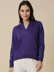 Allen Solly Woman V-Neck Long Sleeves Pullover
