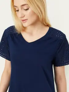 max V-Neck Pure Cotton T-Shirt Nightdress