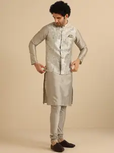 KISAH Regular Kurta With Churidar & Nehru Jacket