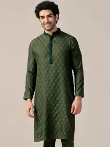 KISAH Men Geometric Kurta