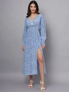 Eavan Floral Print Puff Sleeve Maxi Dress
