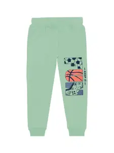 BAESD Boys Printed Cotton Mid Rise Joggers