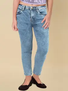 Allen Solly Junior Girls Mid-Rise Slim Fit Jeans