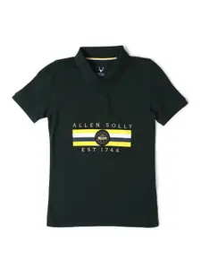 Allen Solly Junior Boys Printed Polo Collar Applique T-shirt