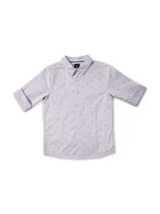 Allen Solly Junior Boys Slim Fit Opaque Printed Casual Shirt