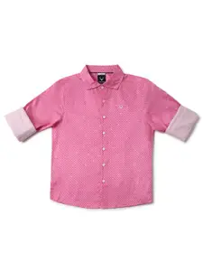 Allen Solly Junior Boys Slim Fit Opaque Printed Casual Shirt
