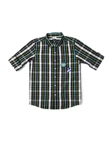 Allen Solly Junior Boys Slim Fit Opaque Checked Casual Shirt