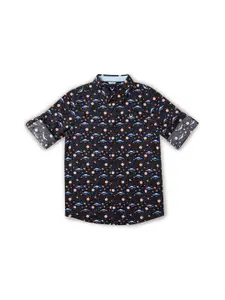 Allen Solly Junior Boys Slim Fit Floral Opaque Printed Casual Shirt