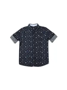 Allen Solly Junior Boys Slim Fit Opaque Printed Casual Shirt