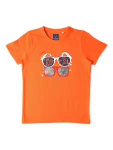 Allen Solly Junior Boys Printed Applique T-shirt