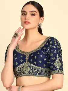 Soch Embroidered V-Neck Saree Blouse