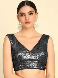 Soch Embellished Sequins Work Saree Blouse