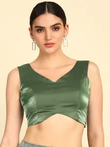 Soch Green Sleeveless Saree Blouse