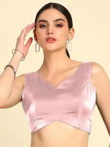 Soch Pink V-Neck Saree Blouse