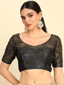 Soch Embroidered Saree Blouse