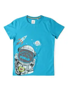 Allen Solly Junior Boys Printed Applique T-shirt