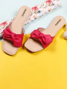 DressBerry Women Open Toe Flats with Bows