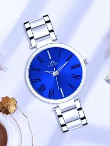 IIK COLLECTION Girls Round Dial Stainless Steel Bracelet Style Straps Analogue Watch