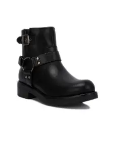 London Rag Women Round Toe Block-Heel Regular Boots