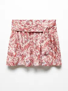 Mango Kids Girls Paisley Print Flared Skirt
