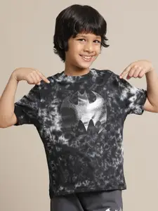 Kids Ville Boys Batman Printed Pure Cotton Round Neck Tshirt