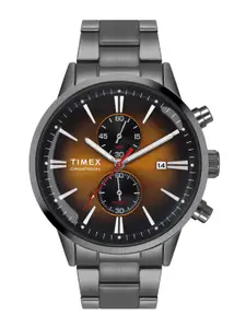 Timex Men Brass Dial & Stainless Steel Bracelet Style Straps Analogue Watch TWEG19932