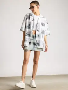 FREAKINS Relaxed Fit Conversational Printed Drop-Shoulder Sleeves Casual Shirt