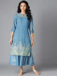 AURELIA Women Striped Sequinned Kurta