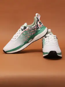 HRX by Hrithik Roshan Men Green Textured Lace-Up Running Shoes