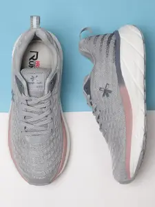 HRX by Hrithik Roshan Women Grey Textured Lace-Up Running Shoes