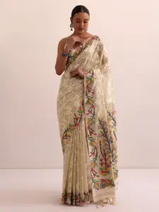 KALKI Fashion Ethnic Motifs Woven Design Saree