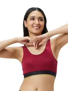 bummer Non Padded Moisture Wicking Rapid-Dry Workout Sports Bra - Full Coverage