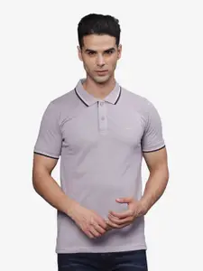 t-base Men Polo Collar Cut Outs T-shirt