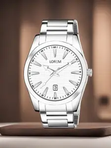 LOREM Men Dial & Stainless Steel Bracelet Style Straps Analogue Watch LR152-A