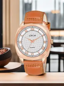 LOREM Men Embellished Dial & Bracelet Style Straps Analogue Watch LR90-A