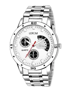 LOREM Men Dial & Stainless Steel Bracelet Style Straps Analogue Watch LR101-A
