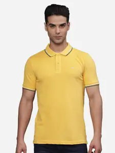 t-base Men Polo Collar Applique T-shirt