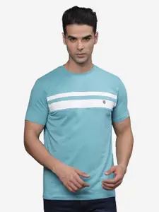 t-base Men Striped Applique T-shirt