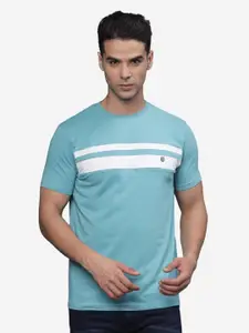t-base Men Striped Applique T-shirt