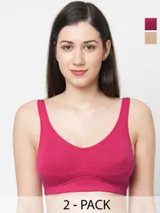 Inner Sense Pack of 2 Full Coverage Anti Odour Minimizer Bras with Anti Microbial