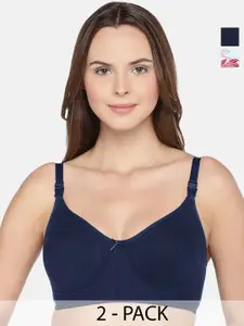 Inner Sense Pack of 2 Full Coverage Anti Odour Maternity Bras with Anti Microbial