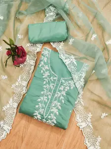 KALINI Ethnic Motifs Embellished Beads And Stones Unstitched Dress Material