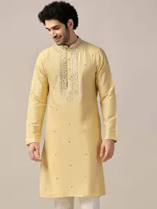 KISAH Mirror Work Straight Kurta