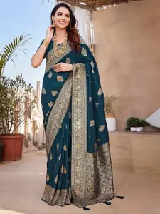 Satrani Floral Woven Design Banarasi Saree