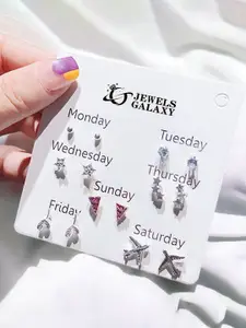 Jewels Galaxy Contemporary Hoop Earrings