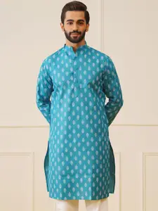 Jompers Floral Printed Cotton Strigth Kurtas