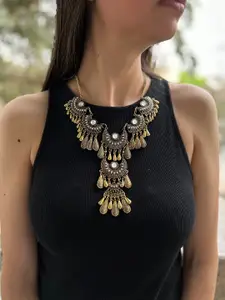 FIROZA Rhinestone Studded Necklace