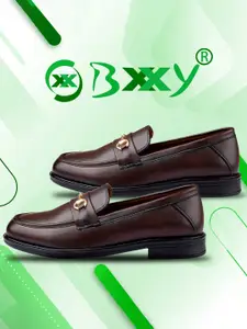 Bxxy Men Round Toe Formal Slip On Shoes