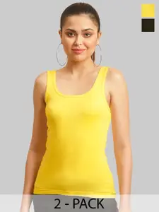 FBAR Pack of 2 Scoop Neck Skin Friendly Tank Tops