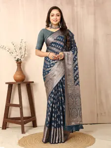 Siya Fashion Woven Design Zari Silk Blend Banarasi Saree